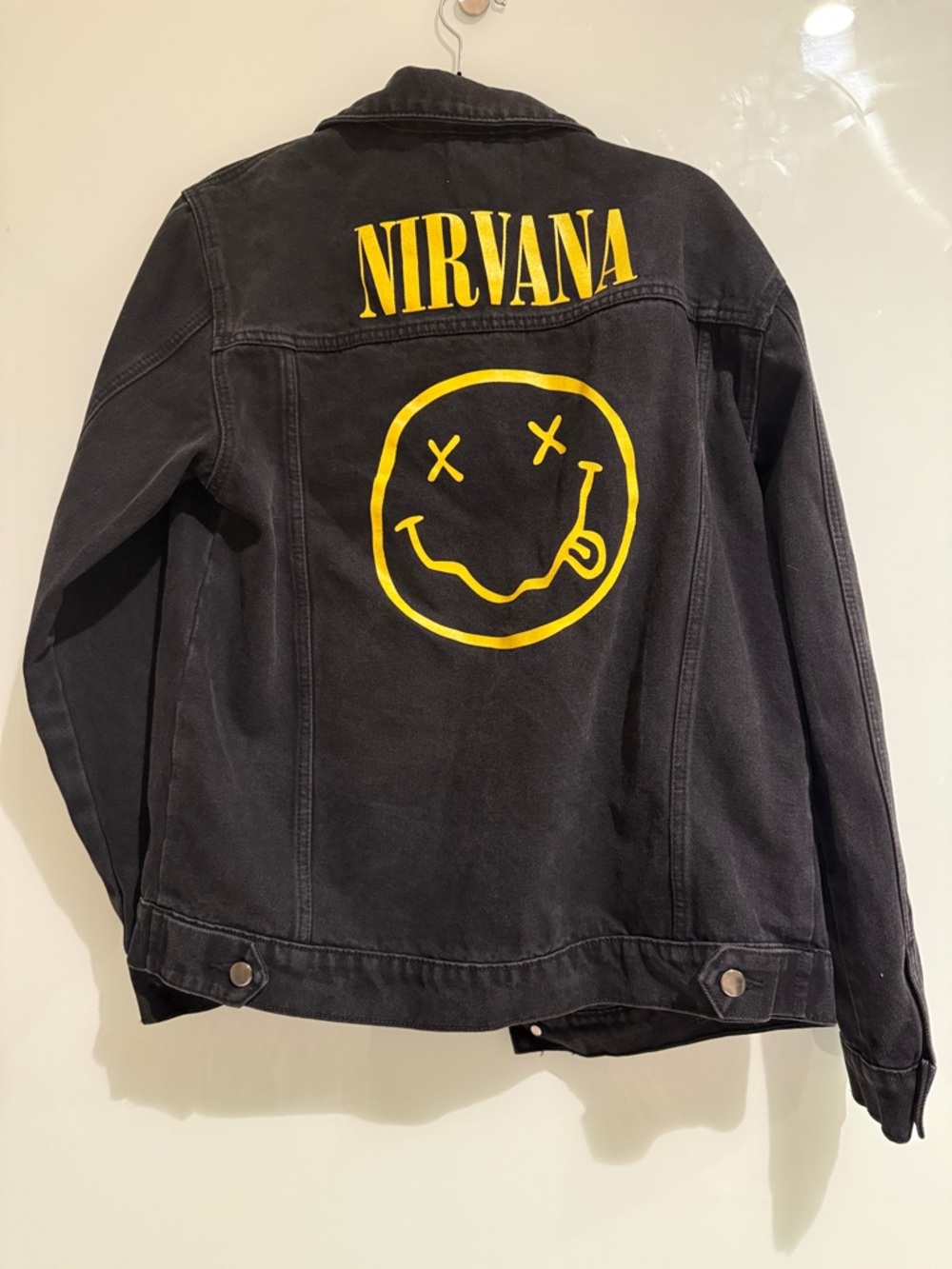 NIRVANA NEVERMIND official Black 100% cotton denim jacket